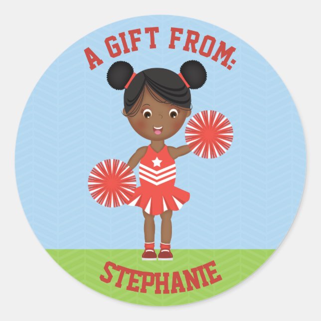 Adesivo Redondo Parte cheerleader (Frente)