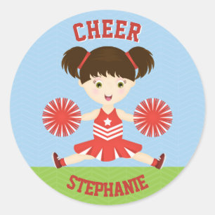 Adesivo Redondo Parte cheerleader