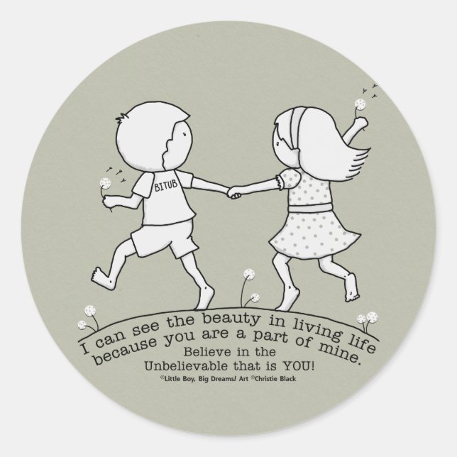 Adesivo Redondo Parte da minha vida (Frente)