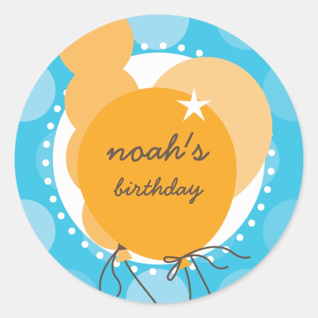 Adesivo Redondo PARTES INDIVIDUAIS: balões 2 (Frente)