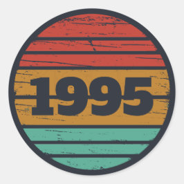 Adesivo Redondo Partido aniversário de 30 anos personalizado de tr