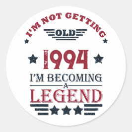 Adesivo Redondo Partido aniversário de 30 anos personalizado de tr