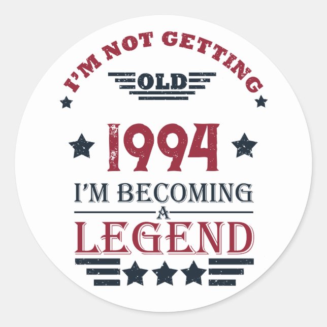 Adesivo Redondo Partido aniversário de 30 anos personalizado de tr (Frente)