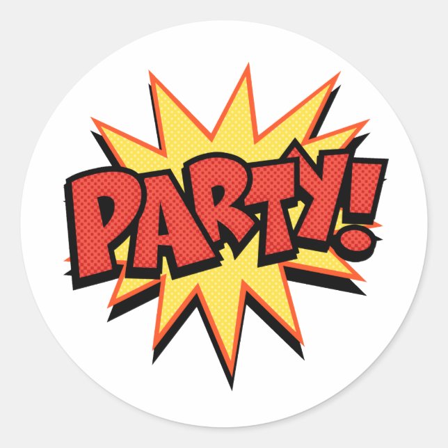 Adesivo Redondo Partido Bang (Frente)