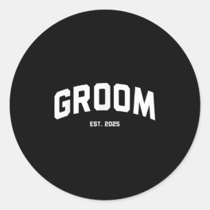 Adesivo Redondo Partido Bridal, Noiva E Groom Est 2025, Groom Est