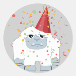 Adesivo Redondo Partido Confetti Yeti