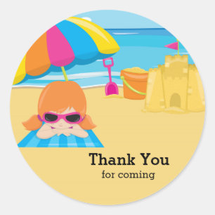 Adesivo Redondo Partido da praia