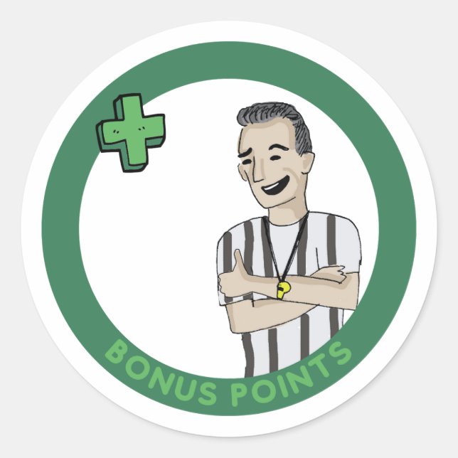 Adesivo Redondo Partido de 5 Pontos de Bônus (Frente)