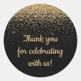 Adesivo Redondo Partido de Aniversário Personalizado Favorece Pret