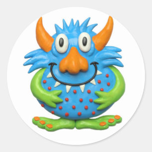Adesivo Redondo Partido do monstro