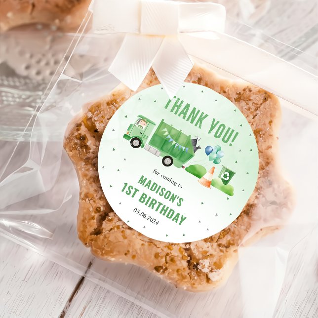 Adesivo Redondo Partido do primeiro aniversario de Lixo (Criador carregado)