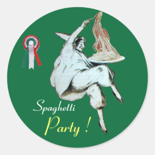 Adesivo Redondo PARTIDO ESPAGHETTI ITALIANO KITCHEN, RESTAURANTE v