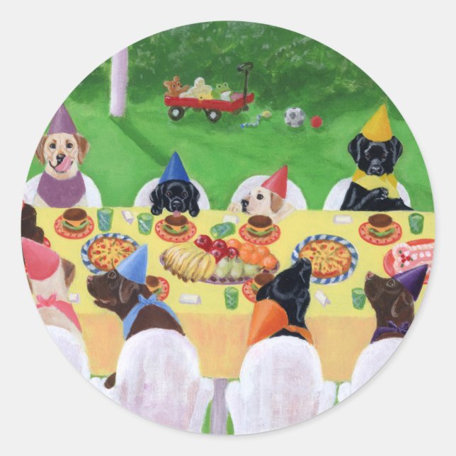 Adesivo Redondo Partido Labrador (Frente)