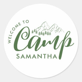 Adesivo Redondo Partido Moderno do Camp Bachelorette