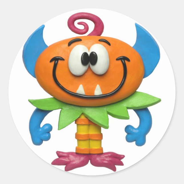 Adesivo Redondo Partido Monstro (Frente)