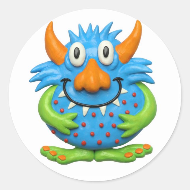 Adesivo Redondo Partido Monstro (Frente)