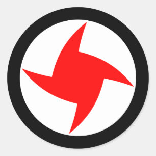 Adesivo Redondo Partido nacionalista social sírio, bandeira de