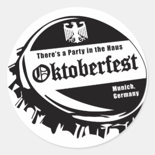Adesivo Redondo Partido Oktoberfest no Haus