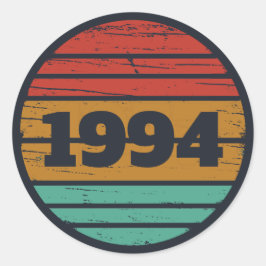 Adesivo Redondo Partido Personalizado 30 aniversário de 30 anos de