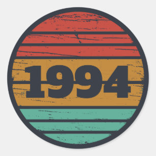 Adesivo Redondo Partido Personalizado 30 aniversário de 30 anos de