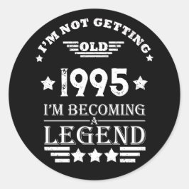 Adesivo Redondo Partido Personalizado 30 aniversário de 30 anos de