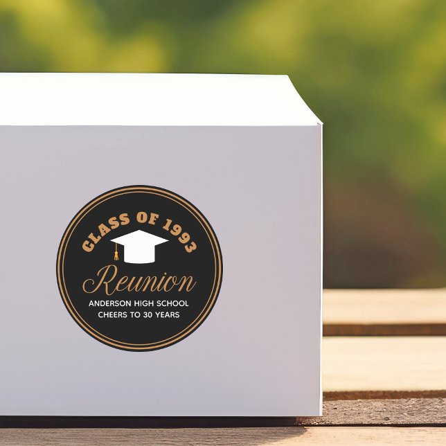 Adesivo Redondo Partido Personalizado da Reunião do Segundo grau D (Criador carregado)