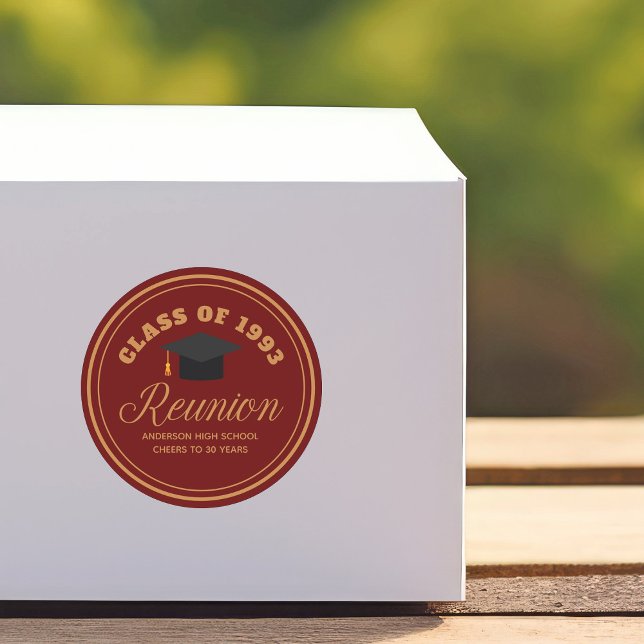 Adesivo Redondo Partido Personalizado da Reunião do Segundo grau D (Criador carregado)