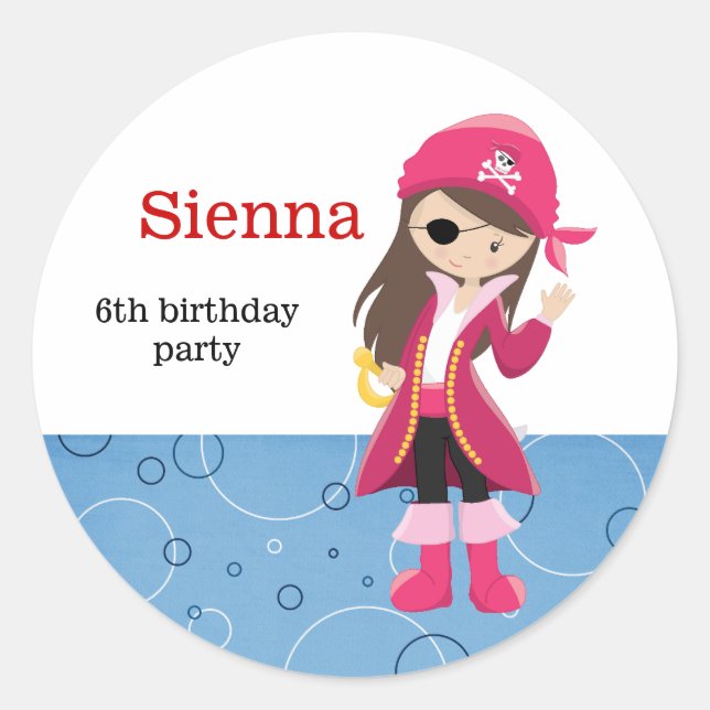 Adesivo Redondo Partido Pirata (Frente)