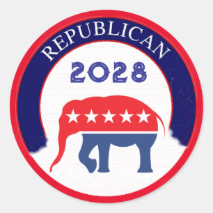 Adesivo Redondo Partido Republicano 2028