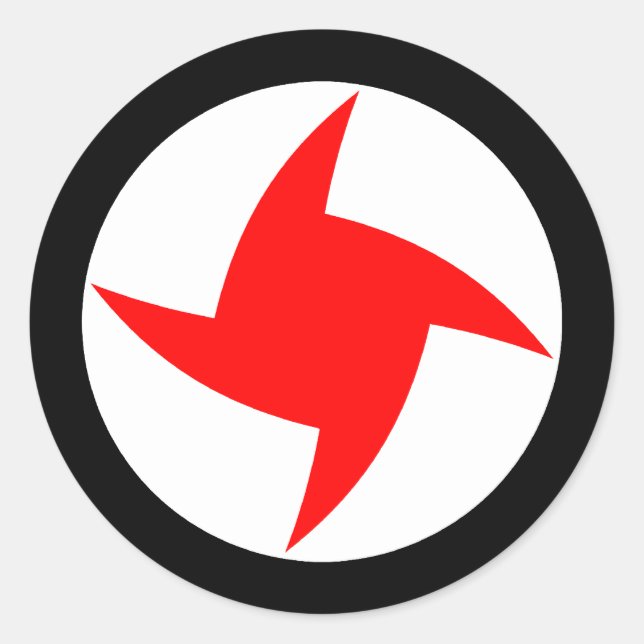 Adesivo Redondo Partido Social Nacionalista Sírio, bandeira Síria (Frente)