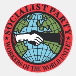 ADESIVO REDONDO PARTIDO SOCIALISTA EUA
