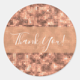 Adesivo Redondo Partido Sparkle Sparkle Girly Sequins de Luxo Dour