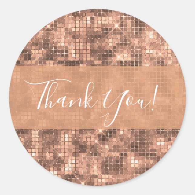 Adesivo Redondo Partido Sparkle Sparkle Girly Sequins de Luxo Dour (Frente)