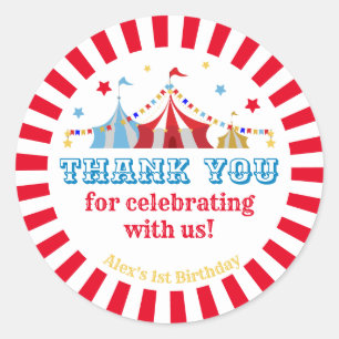 Adesivo Redondo Partido Tema do Carnaval