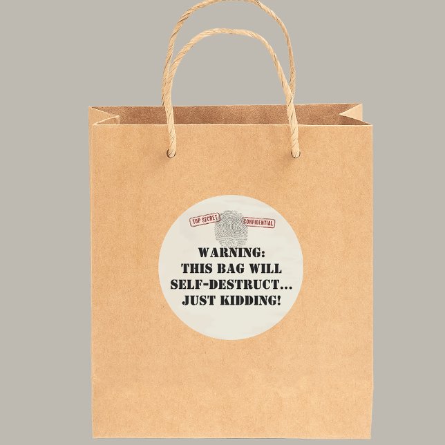 Adesivo Redondo Partido Top Secret Spy Mission Kids (Criador carregado)