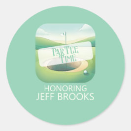 Adesivo Redondo Partido Verde do Tema Golf