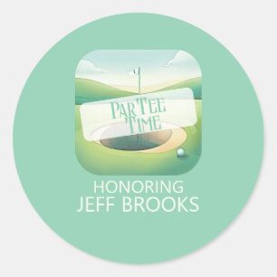 Adesivo Redondo Partido Verde do Tema Golf