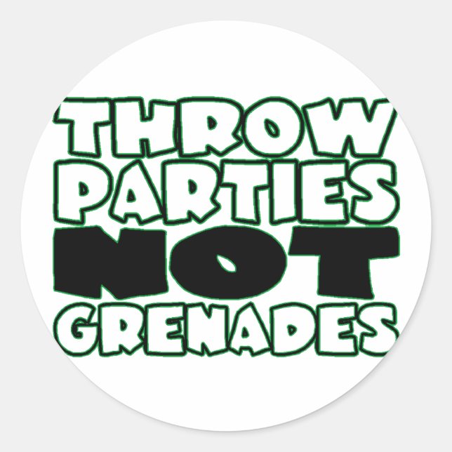 Adesivo Redondo Partidos Não-Granadas (Frente)