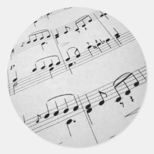Adesivo Redondo Partitura