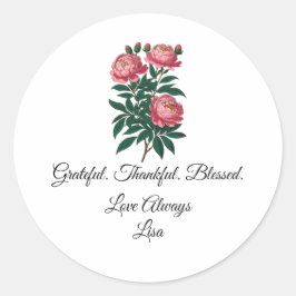 Adesivo Redondo Party Birthday Shower Thank You  