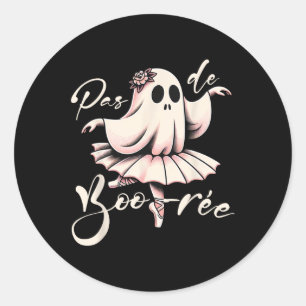Adesivo Redondo Pas De Boo-rée Balé Dancer Ghost Dance Professor H