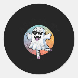 Adesivo Redondo Pas De Boo Ree Funny Ghost Dance Halloween