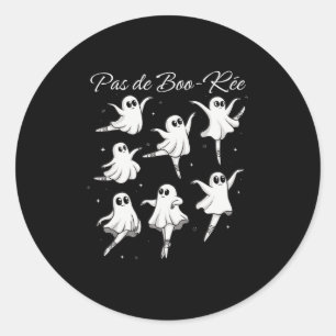 Adesivo Redondo Pas De Boo-rée Funny Ghost Dance Halloween