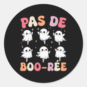 Adesivo Redondo Pas De Boo-rée Spooky Halloween Dança de Balé Fant
