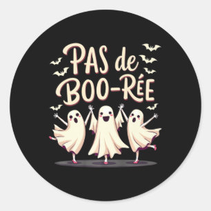Adesivo Redondo Pas De Boorée Ghost Balé Dançando Halloween