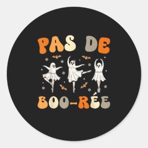 Adesivo Redondo Pas De Boorée Ghost Balé Dançando Halloween