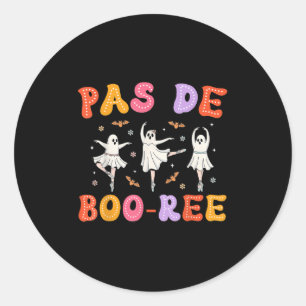 Adesivo Redondo Pas De Boorée Ghost Balé Dançando Halloween