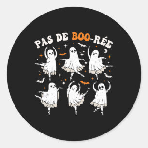Adesivo Redondo Pas De Boorée Ghost Balé Dançando Halloween