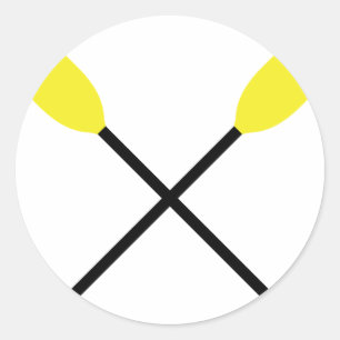 Adesivo Redondo pás do caiaque cruzadas