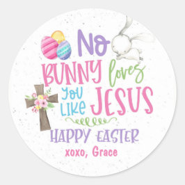 Adesivo Redondo Páscoa, autocolante de Páscoa Religiosa Cristã